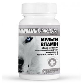 Мультивитаминный комплекс для собак Unicum Premium, 100 табл