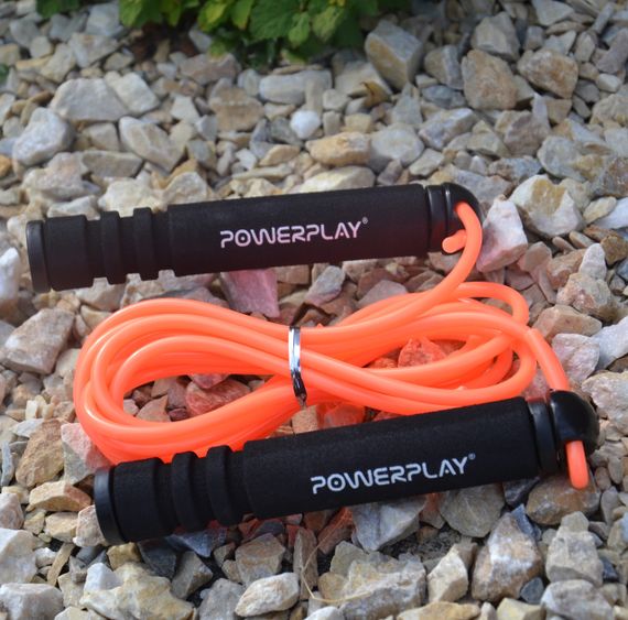 Скакалка PowerPlay 4205 Classic Plus Jump Rope Помаранчева 2,7 м | Зображення 4