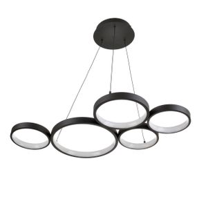 Люстра потолочная подвесная лофт в холл LED BL-847S/76W WW BK