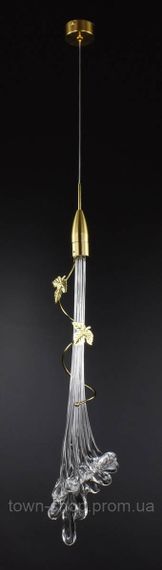 Люстра потолочная LED SGJ25-500 Латунь 55-200х12х12 см. | Зображення 6