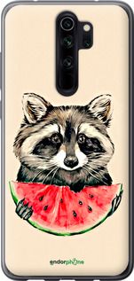 Чохол на Xiaomi Redmi Note 8 Pro Єнотик з кавуном "4605u-1783-2448"