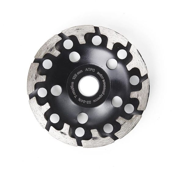 Чаша алмазная шлифовальная 125мм 22-24% Т-образная APRO