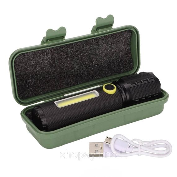 Ручной фонарь с боковой подсветкой BL C63 COB+USB Charge ∙ Фонарик ручной BL-C63 COB с USB зарядкой