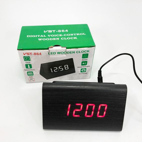 Часы со светящимся табло VST-864, Настольные LED часы Электронные настольные digital LU-38 | Зображення 7