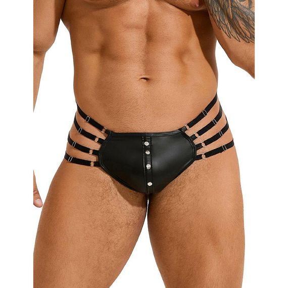 Труси чоловічі Star Night, з чотирма рядами лямок, чорні, XL Sex Aura | Зображення 1