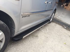 Молдинг дверний (4 шт, нерж) Стандартна база, Carmos - Турецька сталь для Volkswagen Caddy 2010-2015рр