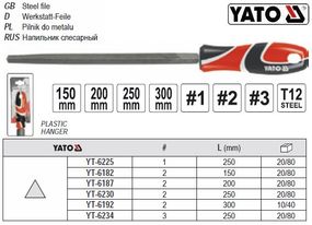 Напилок по металу трикутний l=300 мм #2 YATO-6192