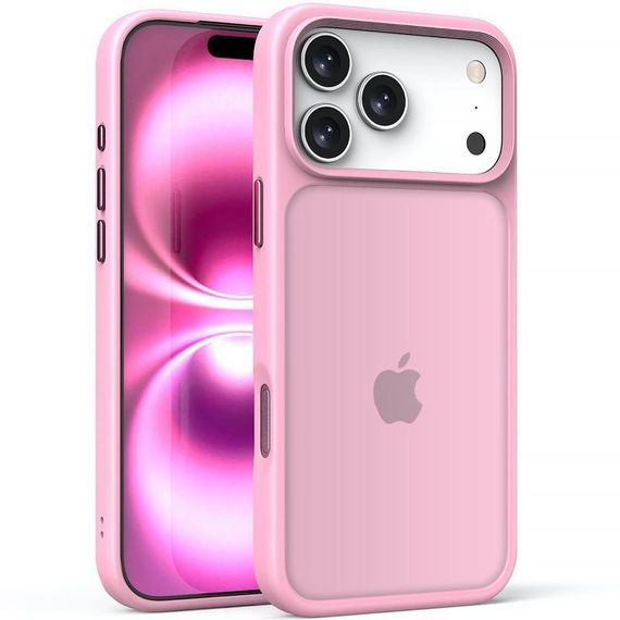 TPU+PC чохол Metal Buttons для Apple iPhone 17 Pro Max (6.9") Рожевий / Pink