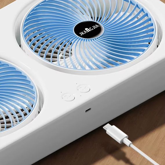 Настільний вентилятор F105 Dual-Fan Design 1800mAh Blue | Зображення 4