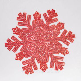Коврик для сервировки стола Snowflake 38 см, красное золото HP-36327-14