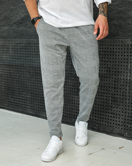 Брюки змейка клетка основной S XL