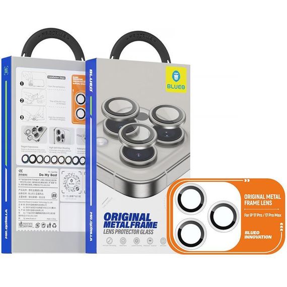 Захисне скло BlueO Metal на камеру для Apple iPhone 17 Pro / 17 Pro Max Срібний / Silver | Зображення 3