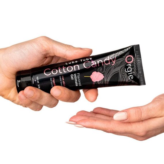 Лубрикант на водній основі Orgie Lube Tube Cotton Candy, 100 мл, зі смаком та ароматом солодкої вати Sex Aura | Зображення 1