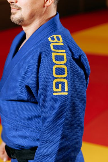 Синє кімоно для хлопців/чоловіків, дзюдо, TM BUDOGI серія PRO, зріст 160 см, щільність 650 гр/м.кв. | Зображення 3