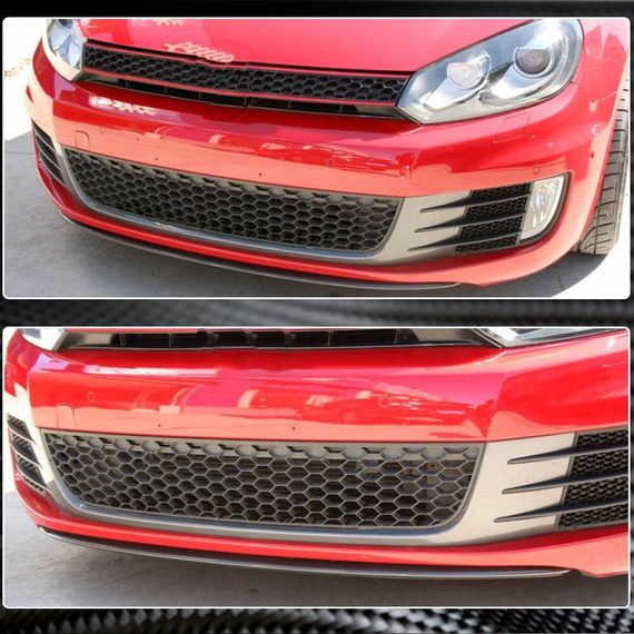 Накладка на передній бампер Lip V3 (для GTI HB 2010-2013, Карбон) для Volkswagen Golf 6 рр | Зображення 1