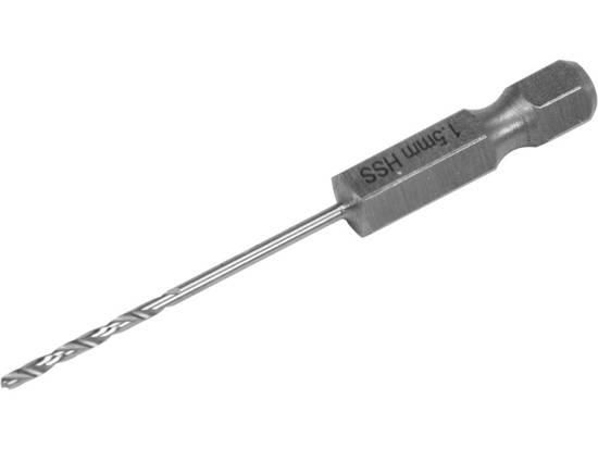 Свердло по металу YATO Польша: HSS6542, Ø=1.5мм, HEX-1/4", l=57/26мм, для нержав., конструкт., легов. стали