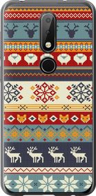 Чехол на Nokia 6.1 Plus Рождественский орнамент "3303u-1539-17620"
