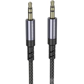 Аудіо кабель Aux Borofone BL24 Graceful (1m) Metal grey