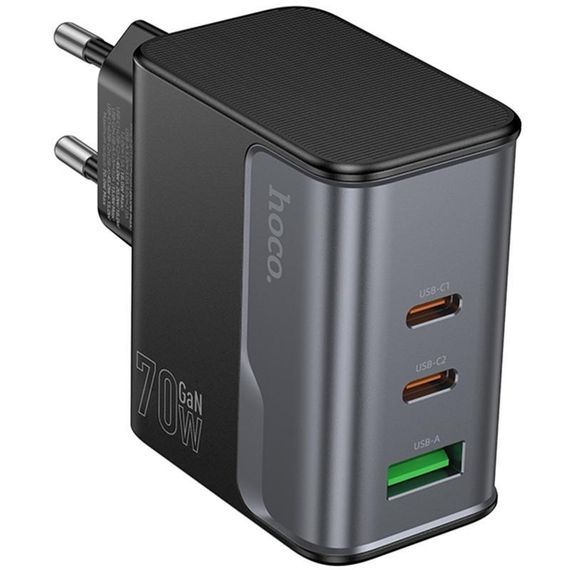 МЗП Hoco CS75A Star Speed PD70W+QC3.0 (1USB-A/2C) Midnight black | Зображення 5