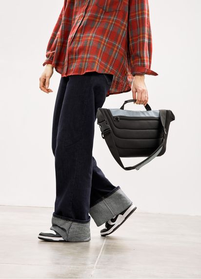 Женская сумка-бананка под ноутбук Sambag Urban Laptop голубая 46×26 см (51411010) | Зображення 7