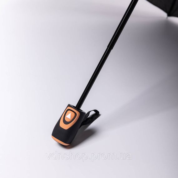 Парасолька напівавтомат з принтом міцна з поліестеру діаметр 97 см Чорна HP-23-2B | Зображення 4