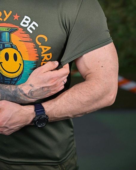 Тактична футболка, що відводить піт Don’t worry oliva ПП7617 | Зображення 3