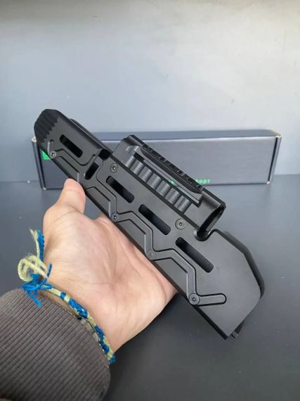 Цівка для АК-47/74 сумісна з обвісом з авіаційного алюмінію Чорна | Зображення 3