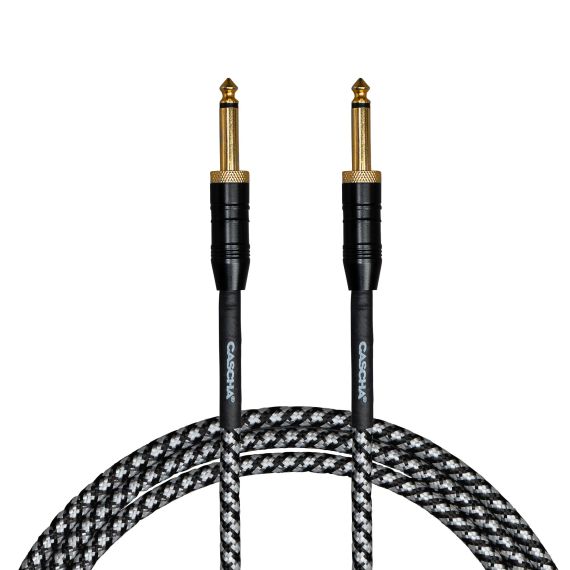 Кабель інструментальний Cascha CCP-G2SBK3 (Professional Line Guitar Cable, Tweed Black, 3 м)