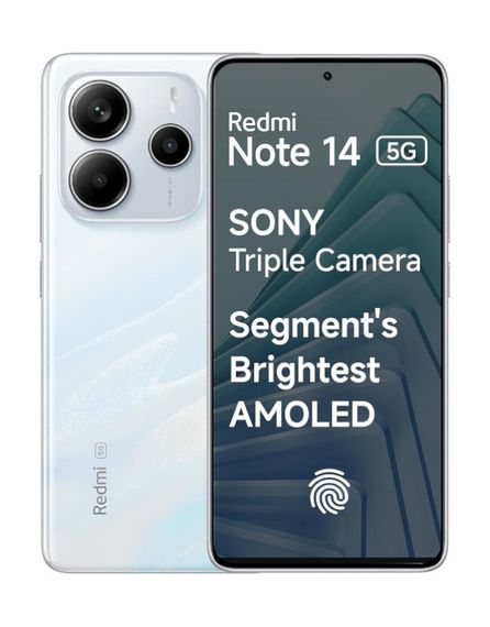 Смартфон Xiaomi Redmi Note 14 5G 8/128GB Adapter (No NFC) white | Зображення 1