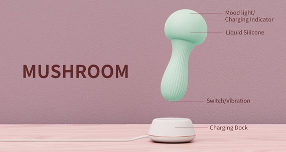 Вибромассажер Otouch MUSHROOM Teal, 7 режимов, функция ночника, технология «старт-стоп» Sex Aura | Зображення 4