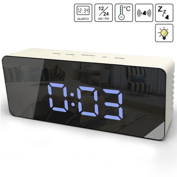 Годинник настільний Technoline WT475 White/Black Mirror (WT475) | Зображення 1