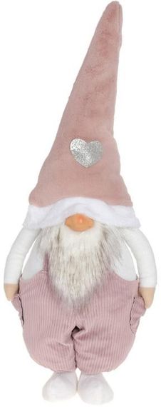 Іграшка м'яка «Гном із серцем на ковпаку» 30х23х84см, рожево-ліловий