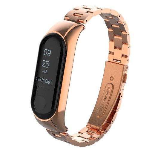 Металевий ремінець Primo Classic для фітнес-браслета Xiaomi Mi Band 3 - Rose Gold | Зображення 1