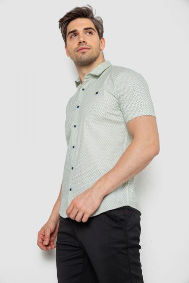 Рубашка мужская с коротким рукавом, цвет оливковый, 214R6917-13 | Зображення 2
