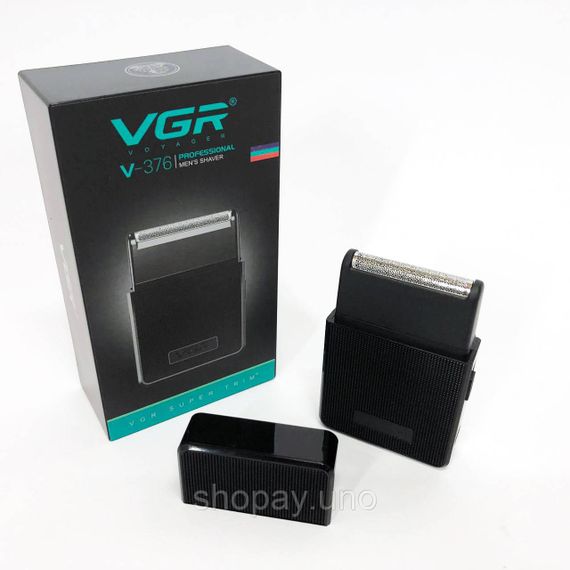 Электробритва VGR V-376 BLACK шейвер, Бюджетная машинка для стрижки бороды, Беспроводная электробритва | Зображення 4
