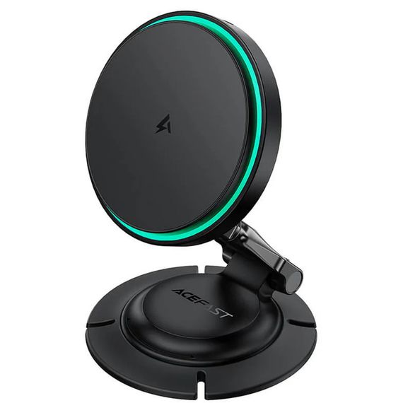 Автодержатель с БЗУ Acefast D65 Magnetic Wireless Charging 15W Black