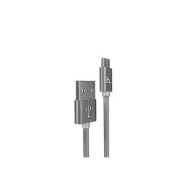 Кабель HOCO X2 USB to Micro 2.4A, 1m, nylon, aluminum connectors,Tarnish