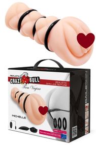 Мастурбатор із вібрацією CRAZY BULL - MICHELLE Vagina Vibration, BM-009153ZH Sex Aura