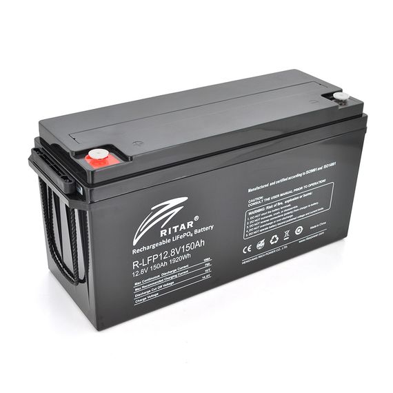 Аккумуляторная батарея с bluetooth Ritar LiFePO4 12,8V 150Ah 1920Wh BMS75A@4S (483 x 170 x241) Q1
