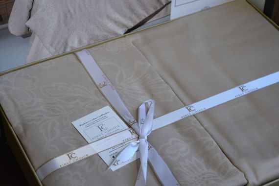 Постільна білизна First Choice Jacquard Satin 200 х 220 см Herra Cappuccino | Зображення 3