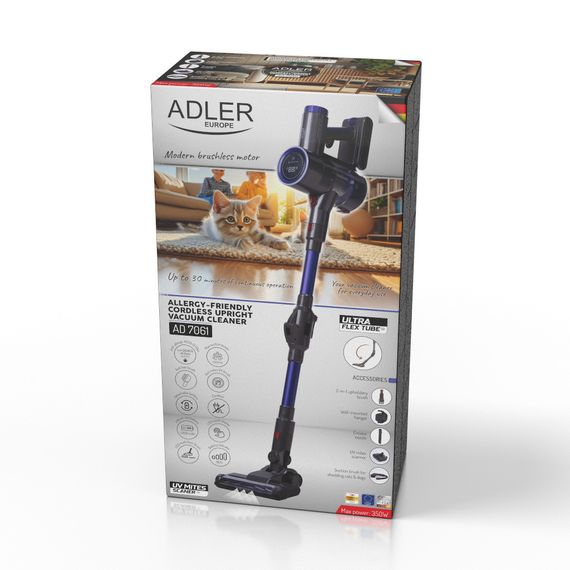 Пылесос вертикальный Adler AD 7061 аккумуляторный с HEPA 13 для аллергиков | Зображення 9
