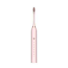 Рожева Електрична зубна щітка Sonic Toothbrush Х-3 ультразвукова акумуляторна 4 змінні насадки в комплекті