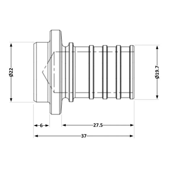 Заглушка натяжна Icma No1042 d25х3,5 851042GX05 | Зображення 1