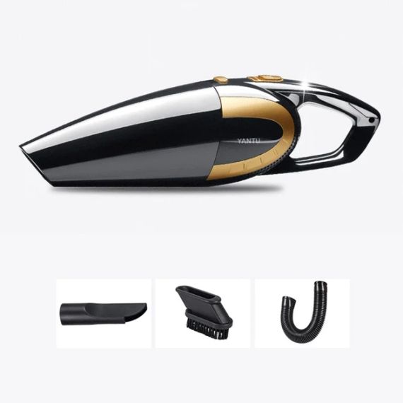 Автомобільний пилосос YANTU E03 Black + Gold 80 Вт НЕРА фільтр | Зображення 2