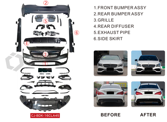 Комплект обвісів (AMG) для Mercedes CLA C117 2013-2019рр | Зображення 1