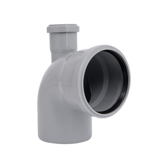 Коліно каналізаційне з відведенням TA Sewage 50х110х110, 90° (вгору)