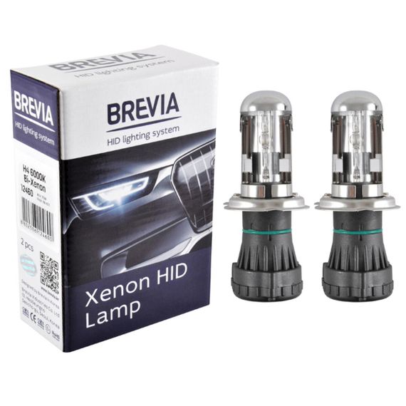 12460 BREVIA Автолампа H4, 6000K,85V,35W P43t-38 KET,(2шт.) XENON