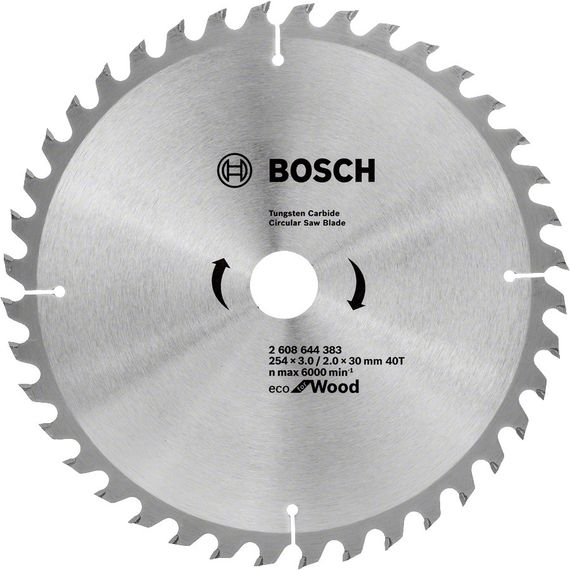 Диск пиляльний Bosch Eco WO 254x30-40T (2608644383) | Зображення 1