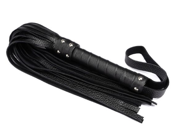 Флоггер из натуральной кожи Flirty Leather - Black, BG-00005 sexstyle | Зображення 2