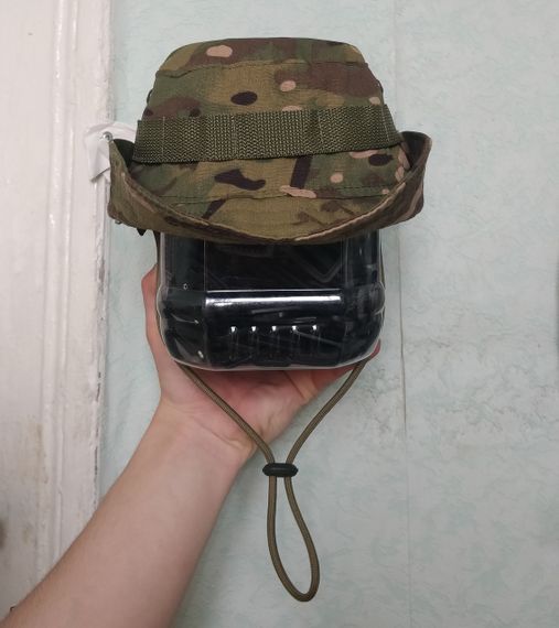 Панама мужская тактическая маскировочная камуфляжная  мужская мультикам + сетка от коморов | Зображення 5